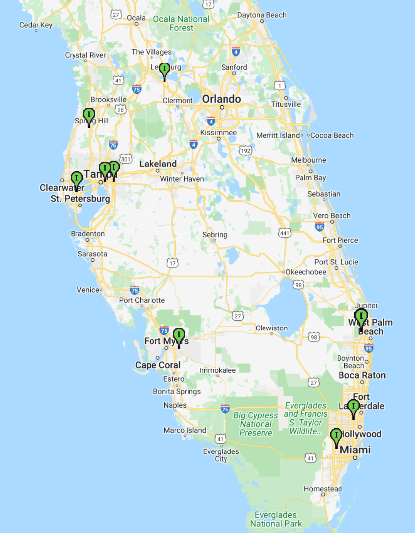 Florida incinerator map